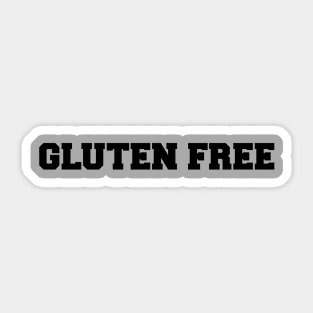 Gluten Free University Black Sticker